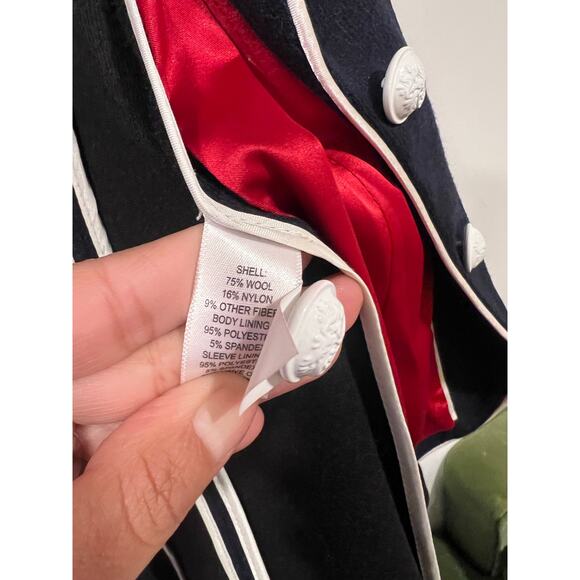 Banana Republic Women’s Italian Wool Preppy Blazer Navy Corpcore Business Casual - Picture 5 of 6